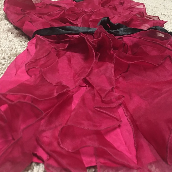 Bebe Cranberry Red Ruffle Tank - Picture 4 of 5